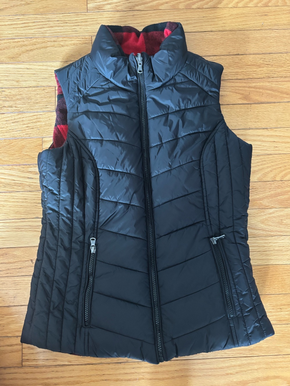 Bass Reversible Quilted Puffer Vest- Zip Front XS